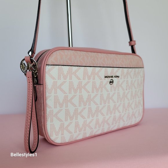 MICHAEL KORS Signature Logo Jet Set Charm Large East West Camera Crossbody⭐ - Picture 4 of 16